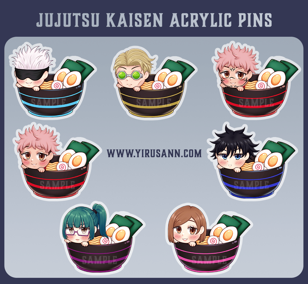 Jujutsu Kaisen Acrylic Pins {DISCONTINUING} | Yirusann