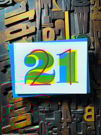 Image 4 of 21st milestone | letterpress card
