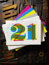 Image 1 of 21st milestone | letterpress card