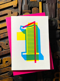 Image 3 of 1st birthday | letterpress card