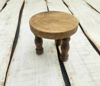 Image 3 of Handmade wooden stool  small