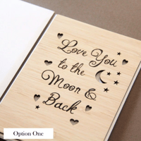 Image 3 of Love You To The Moon and Back. Anniversary Card. Birthday Card.