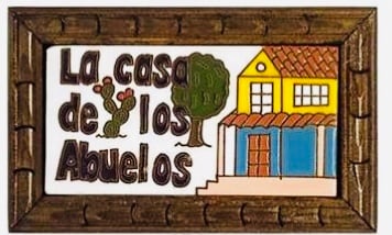 Image of La casa de Los Abuelos ceramic tile wood frame 