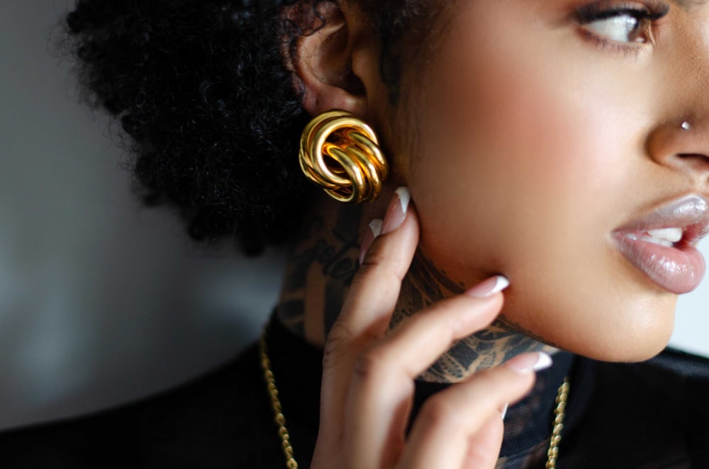 Image of Vintage Imani Gold Knot Earrings