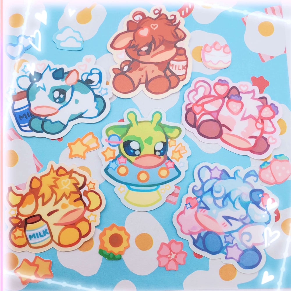 Image of milky cow stickers