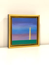 Image 2 of "WASHINGTON MONUMENT (2)"; 6X6 INCHES; ACRYLIC ON WOOD