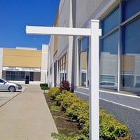 Image 1 of White Vinyl Real Estate Sign Post Rental