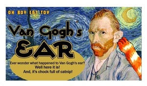 Image of Van Gogh's Ear Organic Catnip CAT TOY Handmade by Oh Boy Cat Toy 