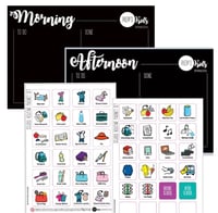 Image 2 of Prepp'd Kids Before and After School Routine Magnetic Chart (A4)