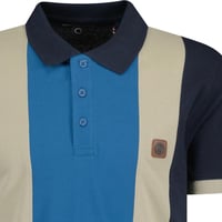 Image 3 of LAMBRETTA MEN'S MOD PANEL STRIPE POLO SHIRT