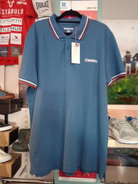 Image 1 of LAMBRETTA RETRO MOD TRIPLE TIPPED POLO SHIRT BLUE