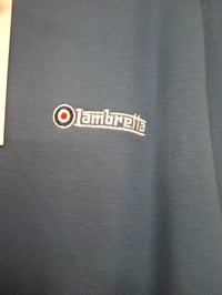 Image 3 of LAMBRETTA RETRO MOD TRIPLE TIPPED POLO SHIRT BLUE