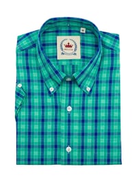 Image 3 of Men's Green Check SS Shirt- CK-62 - 