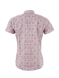 Image 3 of Men's Short Sleeve Red & Blue paisley shirt - S/S-PS-3