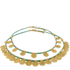 LAST ONE - Gold Siwa 10 / 20 Coin Necklace - Turquoise Bead