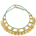 LAST ONE - Gold Siwa 10 / 20 Coin Necklace - Turquoise Bead Image 4