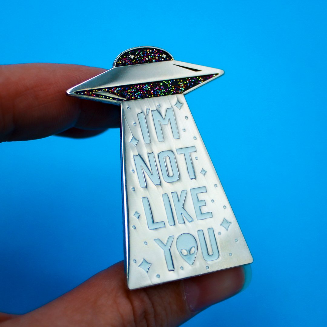 UFO Enamel Pin