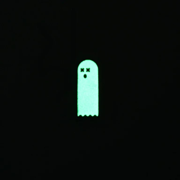 Glowing Rainbow Dead Ghost Enamel Pin