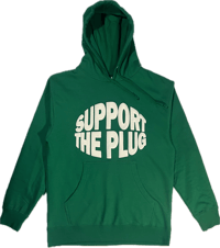 “ Support The Plug “Green Hoodie