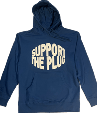 “ Support The Plug “ Blue Hoodie