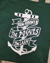 Image 2 of The Pogues Rum, Sodomy and the Lash tote green bag 