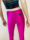 Vintage 1970s Hot Pink Spandex Bojeangles Disco Pants