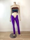 Vintage 1970s Electric Purple Spandex Bojeangles Disco Pants