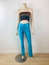 Vintage 1970s Turquoise Spandex Bojeangles Disco Pants