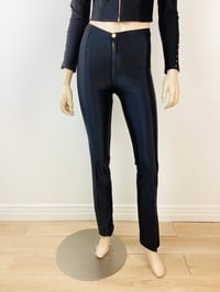 Image 4 of Vintage 1970s Fredericks Black Rhinestone Studded Spandex Top & Pants Set