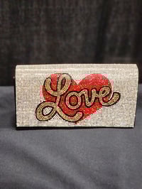 Image 1 of Bling LOVE Messenger/Clutch