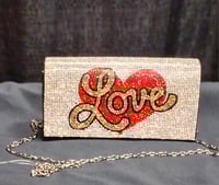 Image 2 of Bling LOVE Messenger/Clutch