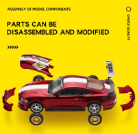 Image 3 of 1/42 2018 Ford Mustang GT Alloy Model Car Diecast Metal Assembly Modification Series Miniature Vehic