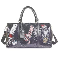 Image 1 of Black Sequin Power Duffel Bag