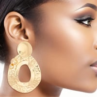 Image 1 of Dangle Gold Medium Bubble Drop Earrings for Women