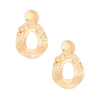 Image 2 of Dangle Gold Medium Bubble Drop Earrings for Women