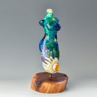 Image 2 of XXXL. Sunny Coral Reef Goddess - Flamework Glass Sculpture