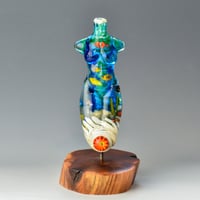 Image 1 of XXXL. Bright Clownfish Coral Reef Goddess - Flamework Glass Sculpture