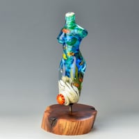 Image 2 of XXXL. Bright Clownfish Coral Reef Goddess - Flamework Glass Sculpture