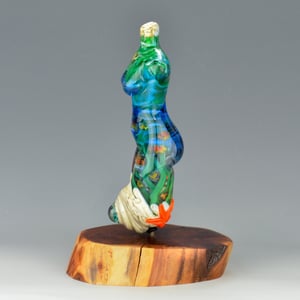 Image of XXXXL. Statuesque Coral Reef Goddess - Flamework Glass Sculpture