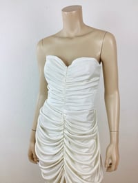 Image 2 of Vintage 1980s Strapless Ruched Dress