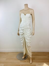 Image 4 of Vintage 1980s Strapless Ruched Dress