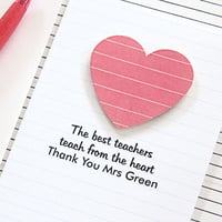Image 1 of Personalised Teacher Card. Teacher Thank You Gift. Pink Stripes.