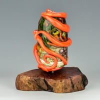 Image 2 of XXXL. Coral Red Kraken and it's Coral Reef Garden - Flamework Glass Sculpture