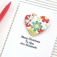 Image 1 of Personalised Teacher Card. Teacher Thank You Gift. Festive.
