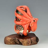 Image 5 of XXXL. Coral Red Kraken and it's Coral Reef Garden - Flamework Glass Sculpture