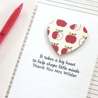 Image 1 of Personalised Teacher Card. Teacher Thank You Gift. Apples.