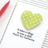 Image 1 of Personalised Teacher Card. Teacher Thank You Gift. Green.