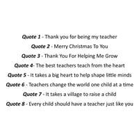 Image 3 of Personalised Teacher Card. Teacher Thank You Gift. Mint.
