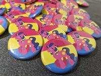 Image 2 of Pansexual Pride - Fireball the Mountain Boy - G1 My Little Pony 32mm badge