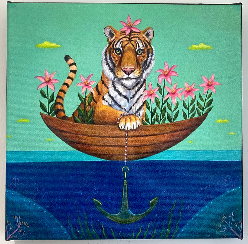 Image of PRINT Tiger Lily Boat